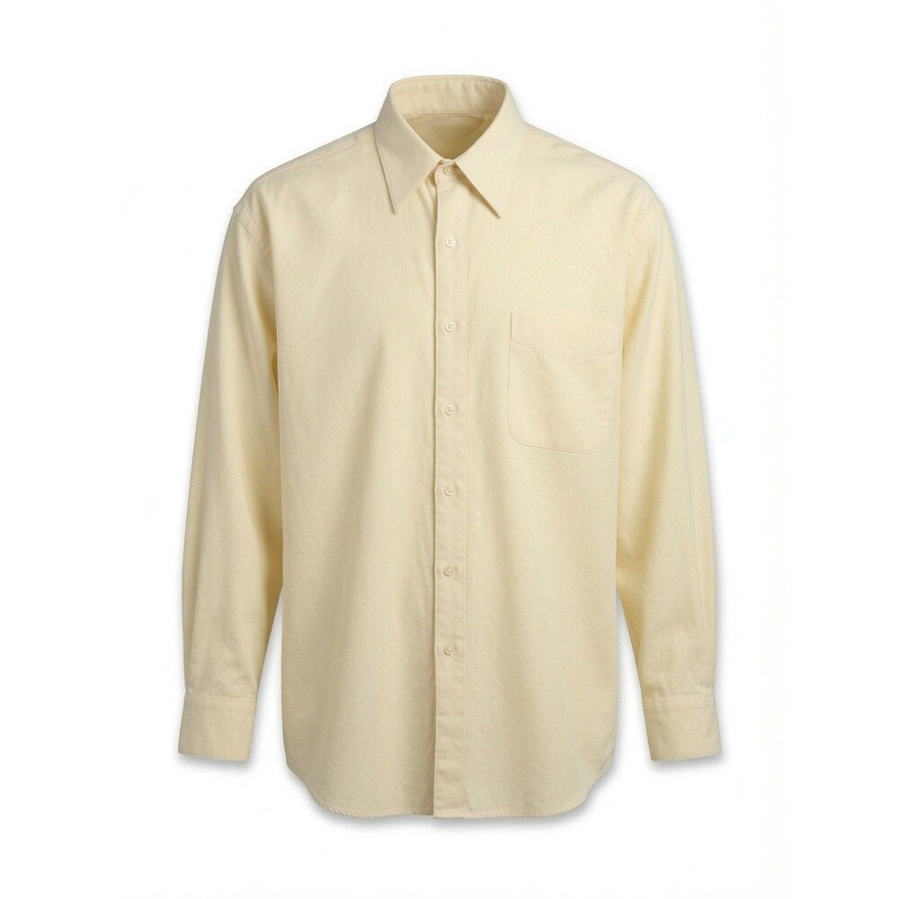 Vtg Roberto Villini Collezione Dress Shirt 16.5 32/33 Yellow Single Needle Tailo